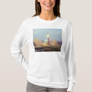 Camiseta O lançamento de Saturn IB do projeto do teste de