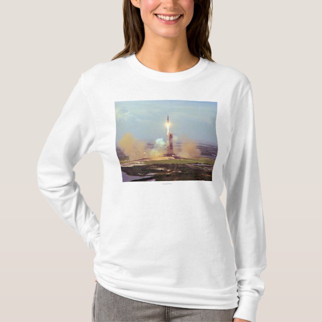 Camiseta O lançamento de Saturn IB do projeto do teste de (Frente)