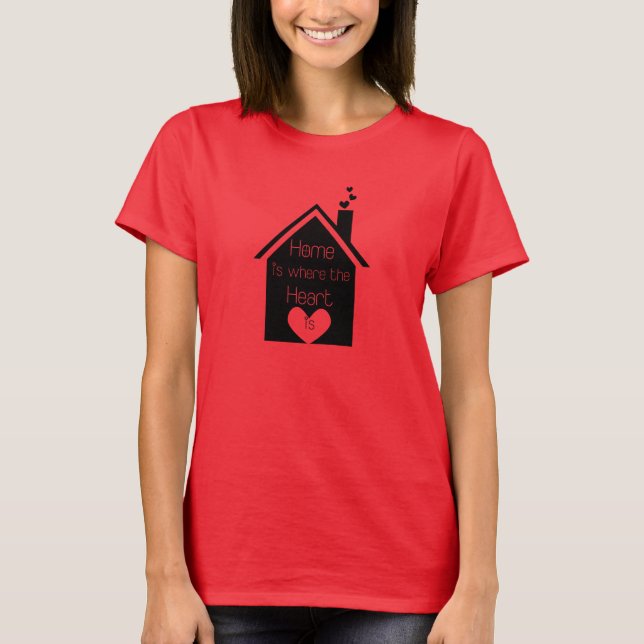 Camiseta O lar é onde está o coração (Frente)