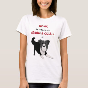 Camiseta O lar é onde fica a fronteira com Collie