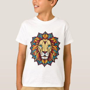 Camiseta "O leão arrogante enfrenta design harmonioso"