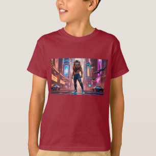 Camiseta o leão da moda no futuro