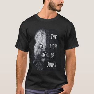 Camiseta O Leão de Judah Jesus Cristo Grunge Negro