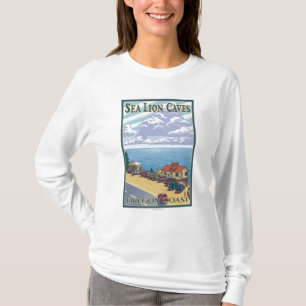 Camiseta O leão de OregonSea cava o poster das viagens
