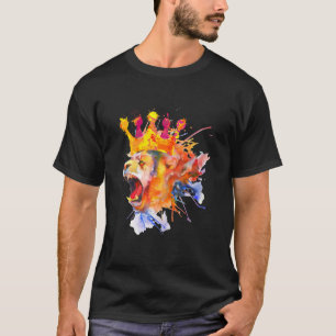 Camiseta O Leão E Sua Coroa Arte Gráfica Moderna