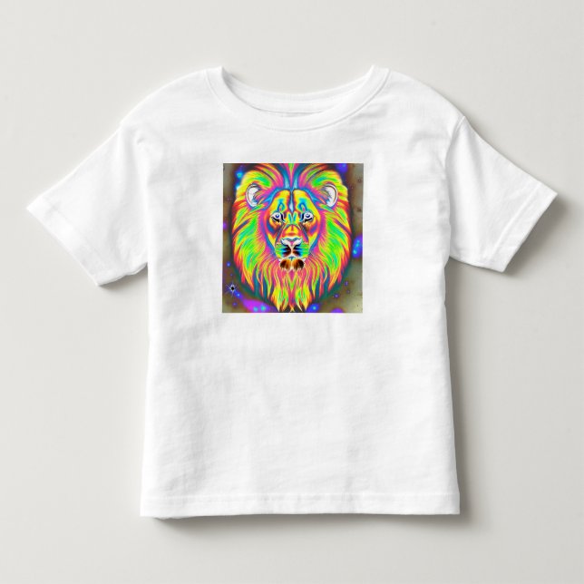 Camiseta O Leão no Arco-íris Negativo (Frente)