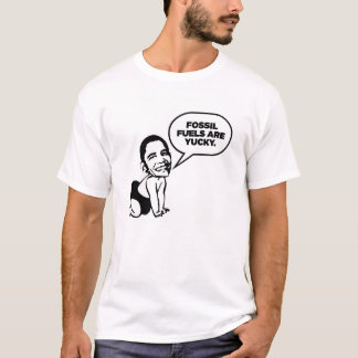 Camiseta O Leftism infantil de Obama - combustíveis fósseis