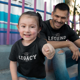 Camiseta O Legado Dia de os pais Negro das Meninas