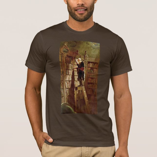 Camiseta O leitor ávido, por Spitzweg, Carl (Frente)