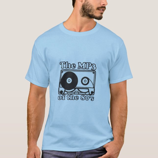 Camiseta O leitor de mp3 dos anos 80 (Frente)