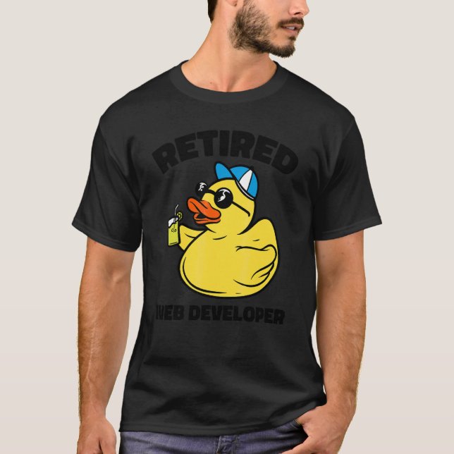 Camiseta O Lendário Desenvolvedor Web Aposentado (Frente)