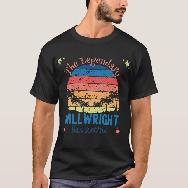Camiseta O lendário Millwright Se Aposentou (Frente)