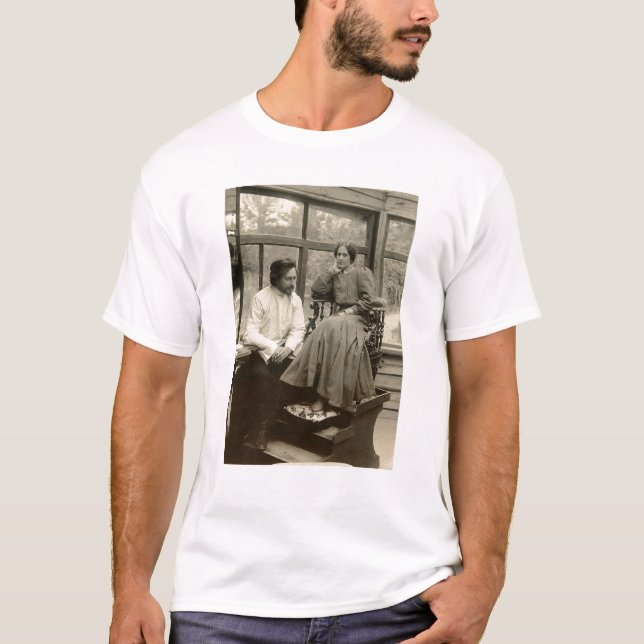 Camiseta O Leonid Andreyev autor com sua esposa (Frente)
