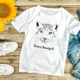 Camiseta O Leopardo da Neve Moderna que Desenha Fierce é Bo