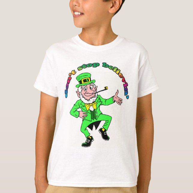 Camiseta O Leprechaun do dia de St Patrick não para de (Frente)