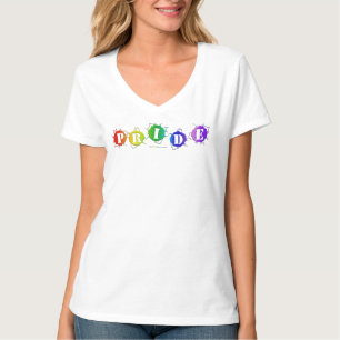 Camiseta O letreiro do SlipperyJoe's colorido de arco-íris