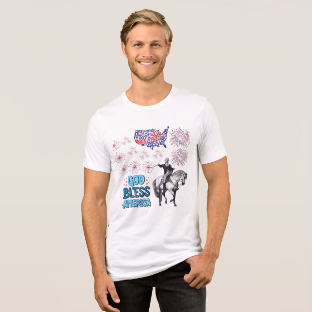 Camiseta O Liberty Lights Show branco (Frente Completa)