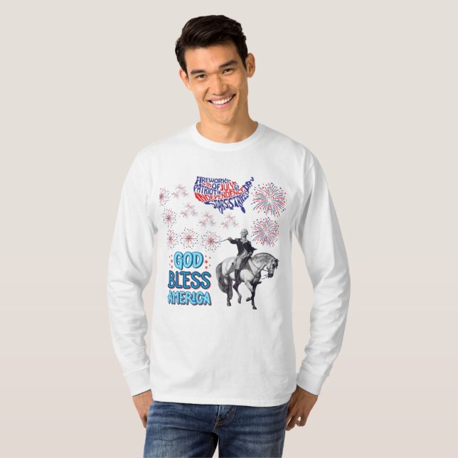 Camiseta O Liberty Lights Show branco (Frente Completa)