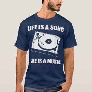 Camiseta O Life Love Music Love Song Entusiasta