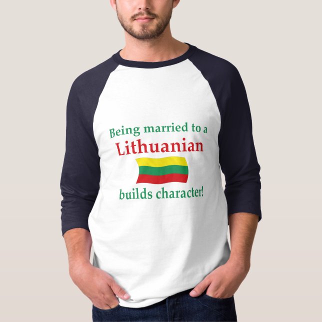 Camiseta O Lithuanian constrói o caráter (Frente)