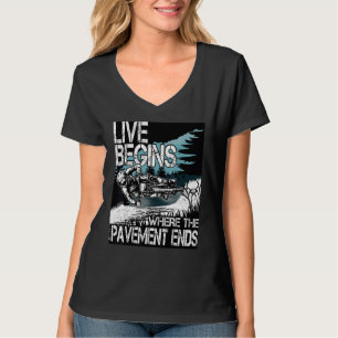 Camiseta O LIVE COMEÇA onde o pavimento termina a Descida B