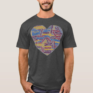 Camiseta O Livro Amadurece Palavras Leitores de Nuvem Engra
