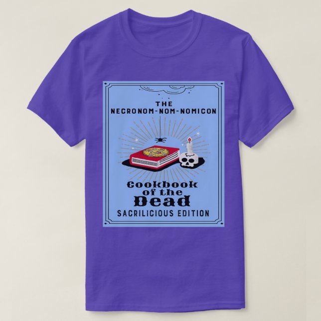 Camiseta O Livro de Cookbook Necronomnomicon do Morto (Frente do Design)