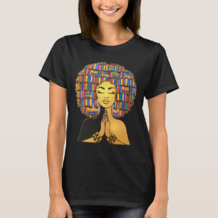 Camiseta O livro de livros da Biblioteca Melanin é um histo