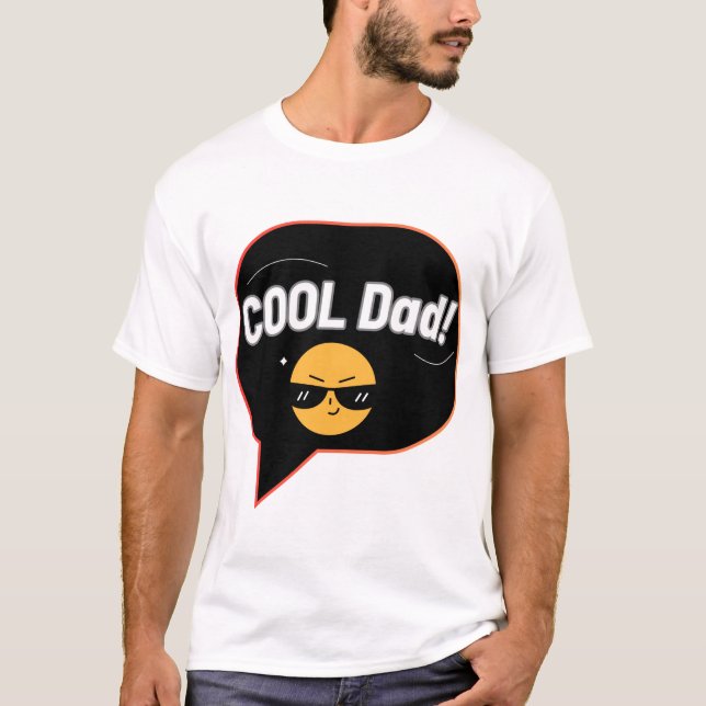 Camiseta O Livro de Sorriso "Pai Legal" Inspirou Ilustração (Frente)