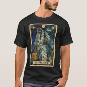 Camiseta O Lobisomem da Lua tola (o tolo) Halloween Tarot