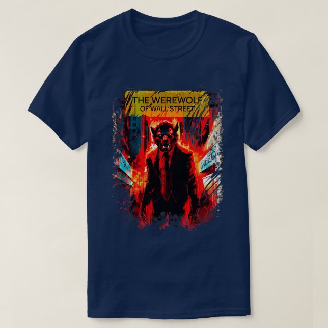 Camiseta O lobisomem da rua wall (Frente do Design)