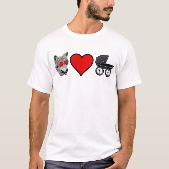 Camiseta "O lobo ama o bebê " (Frente)