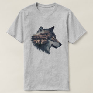 Camiseta O lobo e o bando de ovelhas