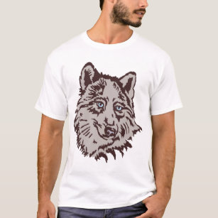 Camiseta o lobo, fortaleza, infesta, grupo, feroz,