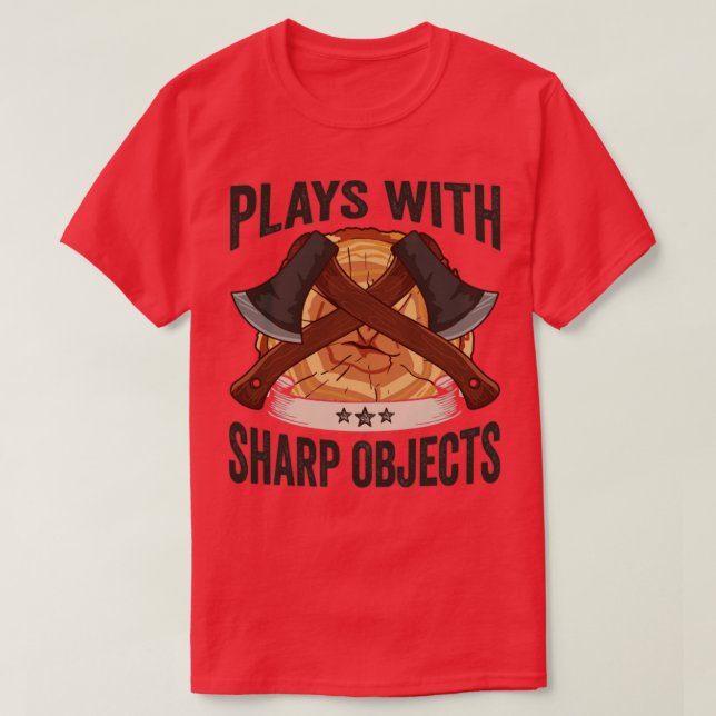 Camiseta O Logger Reproduz Com Objetos Sharp Ax Lumberjack (Frente do Design)