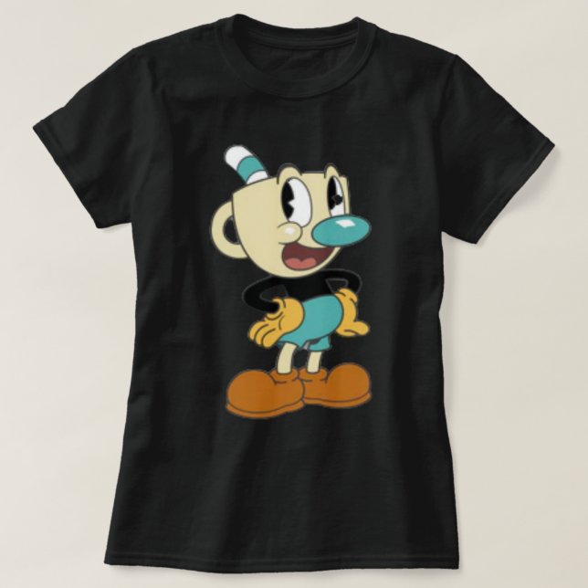 Camiseta O Logotipo de Texto da Cuphead Show  (Frente do Design)