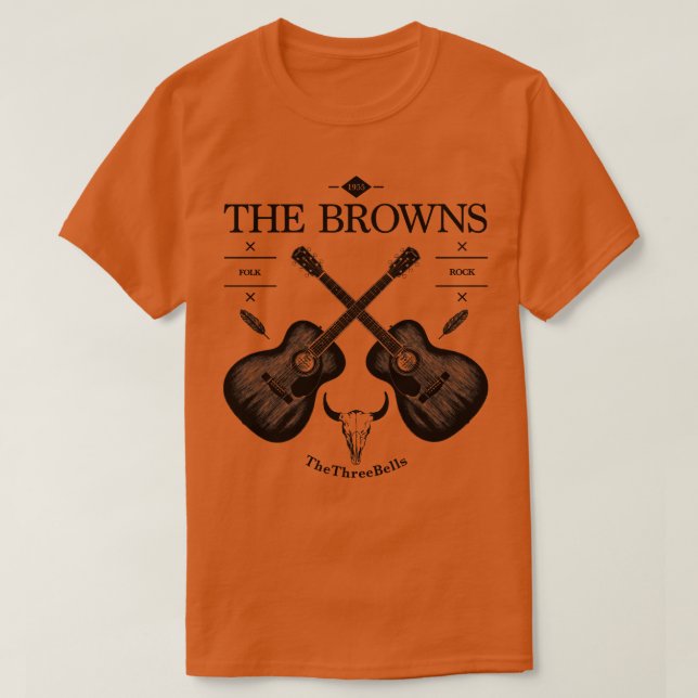 Camiseta O Logotipo de Violão Acústico do Browns (Frente do Design)