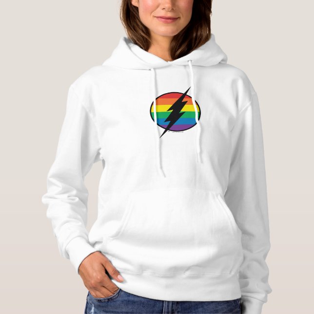 Camiseta O logotipo Flash Rainbow (Frente)