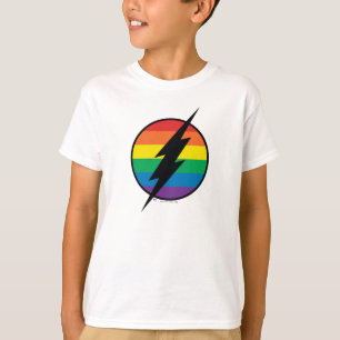 Camiseta O logotipo Flash Rainbow