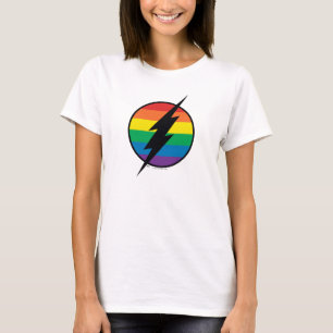 Camiseta O logotipo Flash Rainbow