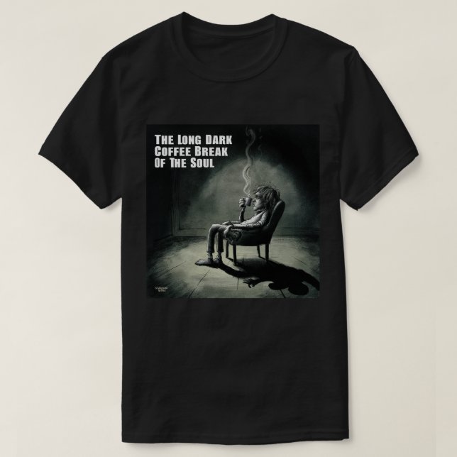 Camiseta O Longo Café Escuro da Alma (Frente do Design)
