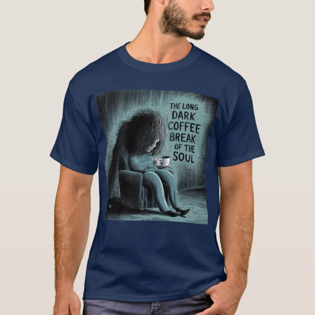 Camiseta O Longo Café Escuro da Alma (Frente)