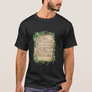 Camiseta O LORD é o meu Shepherd Psalm 23 Leaf Art Design