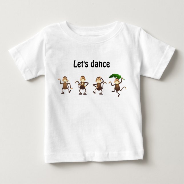 Camiseta O macaco da dança, deixou-nos dançar (Frente)