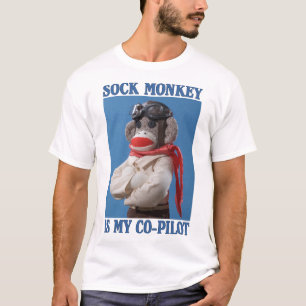 Camiseta O Macaco-Meia é meu Co-Piloto