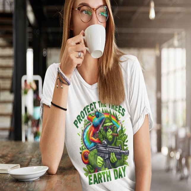 Camiseta O Macaco Misquioso e a Arma Arco-Íris (Criador carregado)