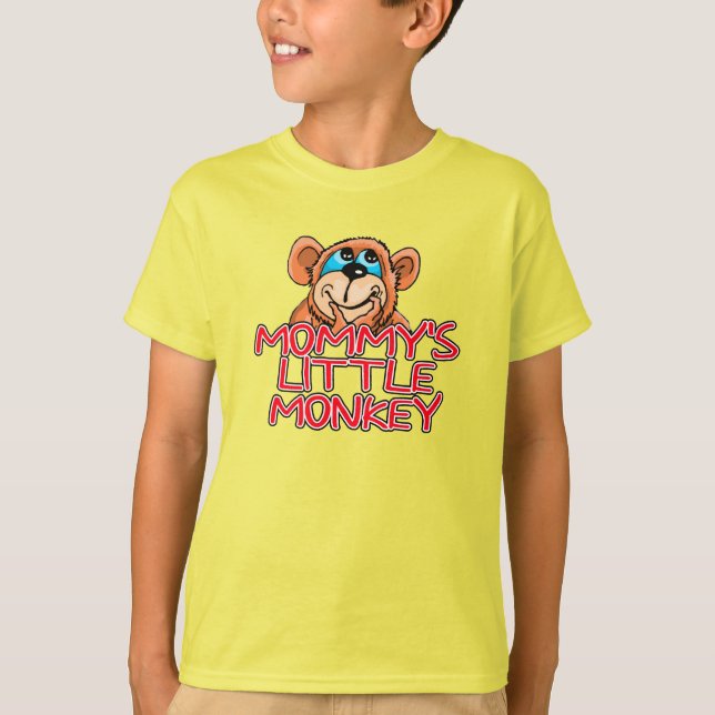 Camiseta O macaco pequeno da mamã (Frente)
