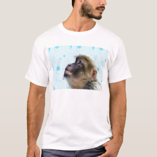 Camiseta O Macaco Vê O Papel De Carteira Moderno Do Meio sé