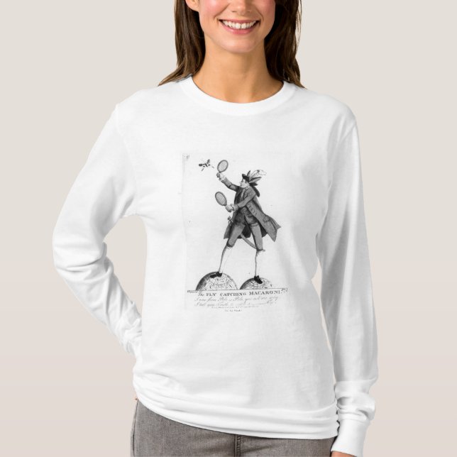 Camiseta O macarrão de travamento da mosca (Frente)