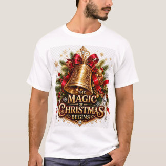 Camiseta **O Magia do Natal Começa**